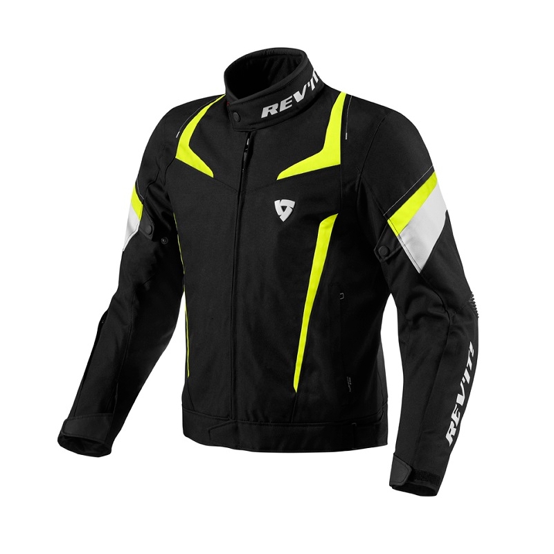 Bunda na motorku Revit Jupiter černo-fluo žlutá výprodej