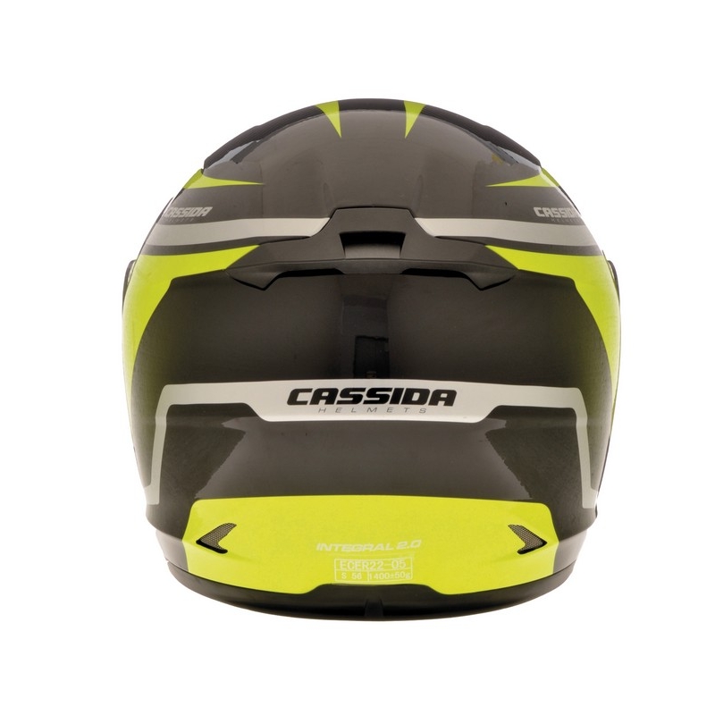 Přilba na motorku Cassida Integral 2.0 černo-šedo-fluo žlutá