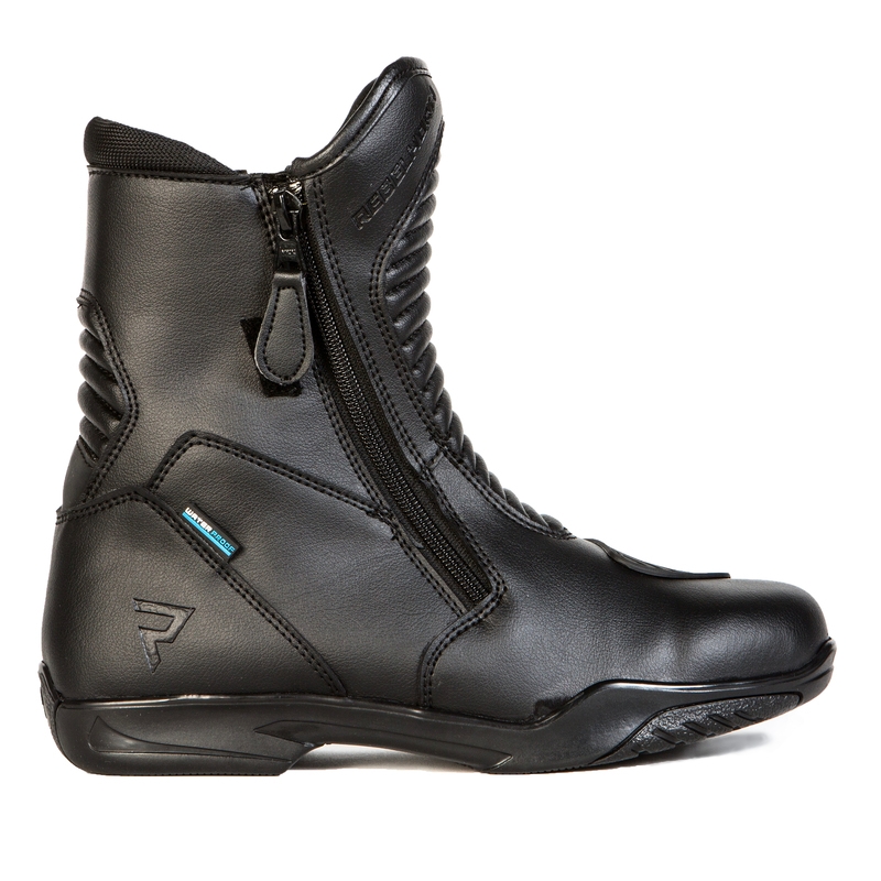 Bottes de moto noires Rebelhorn Rio