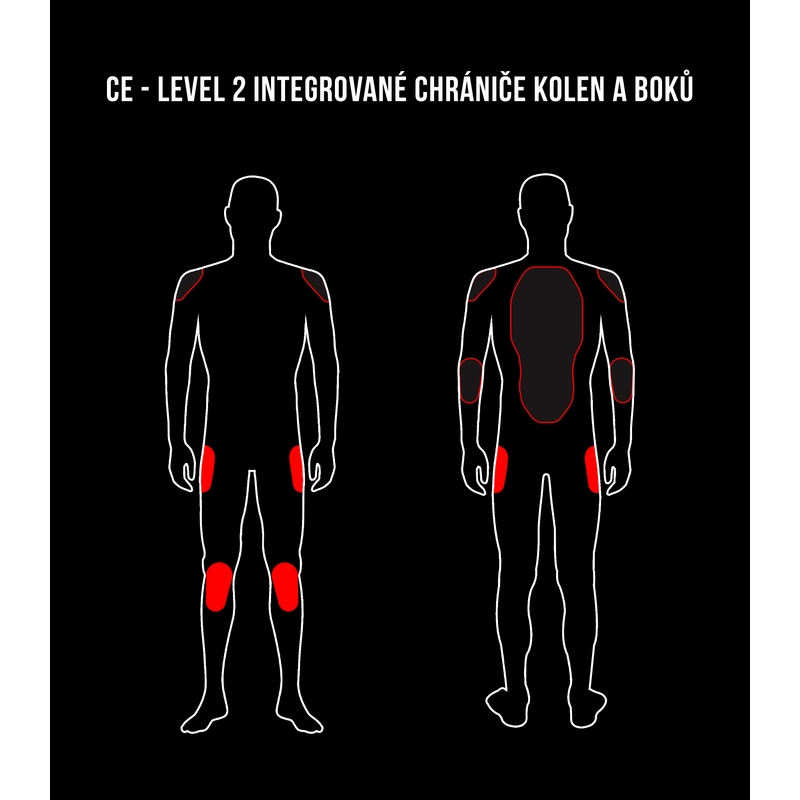 Dámské kalhoty na motorku Street Racer Elite černo-bílé - II. jakost