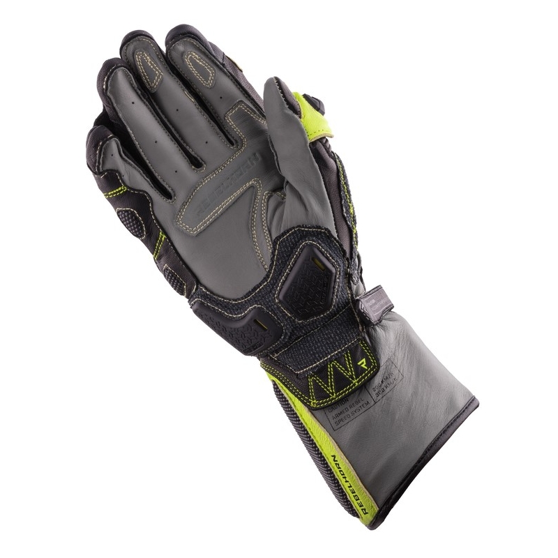 Gants de moto Rebelhorn Rebel noir-camo-jaune fluo soldes