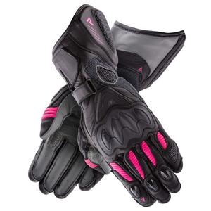 Gants de moto Rebelhorn Rebel noirs et roses pour femmes soldes