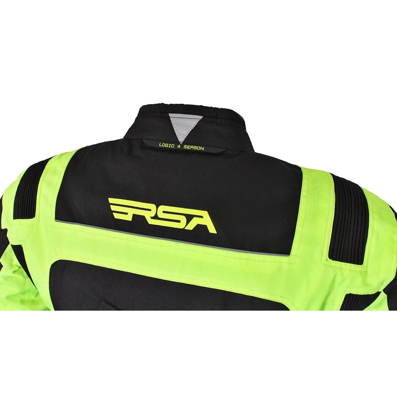 Bunda na motorku RSA Gear černo-fluo žlutá výprodej