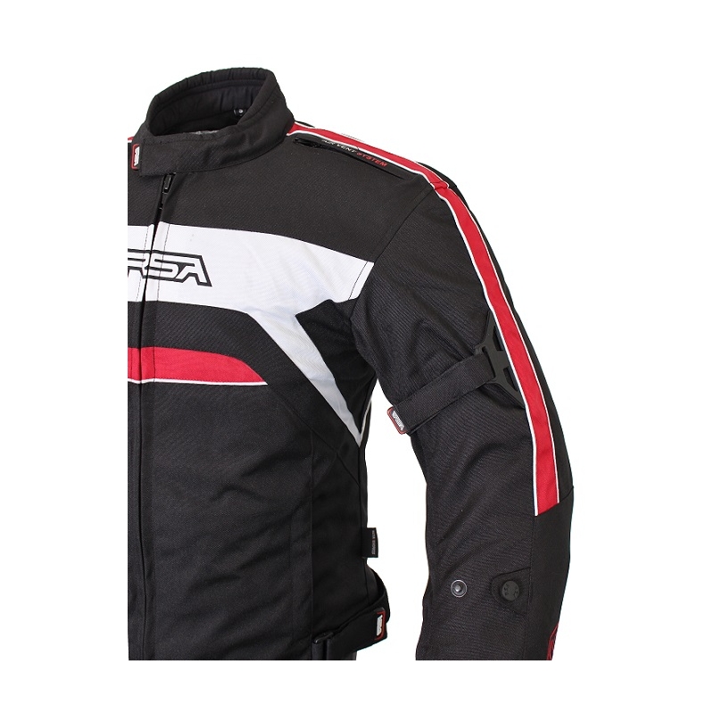 Bunda na motorku RSA Iron černo-červená výprodej