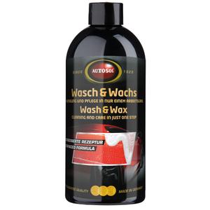 Shampooing avec cire Autosol Wash and Wax 500 ml