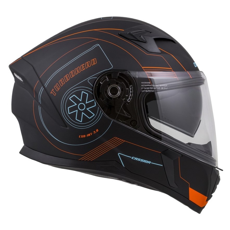 Integrální přilba Cassida Integral 3.0 Turbohead černo-oranžovo-modrá výprodej