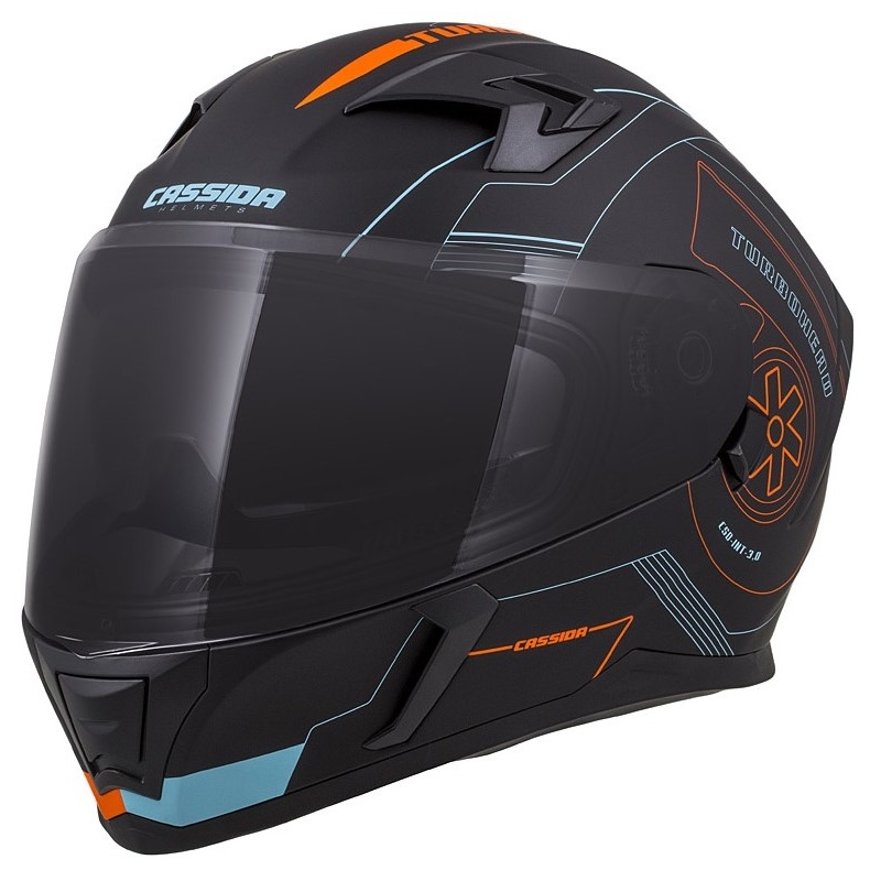 Integrální přilba Cassida Integral 3.0 Turbohead černo-oranžovo-modrá výprodej