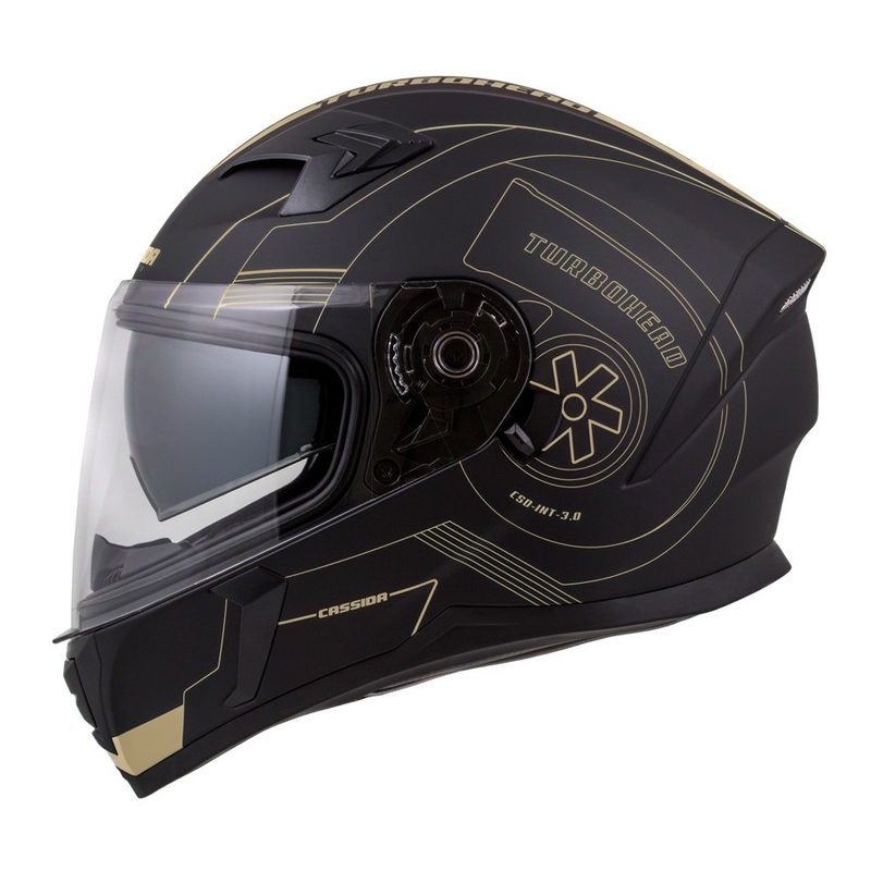 Casque Integral Cassida Integral 3.0 Turbohead noir-or