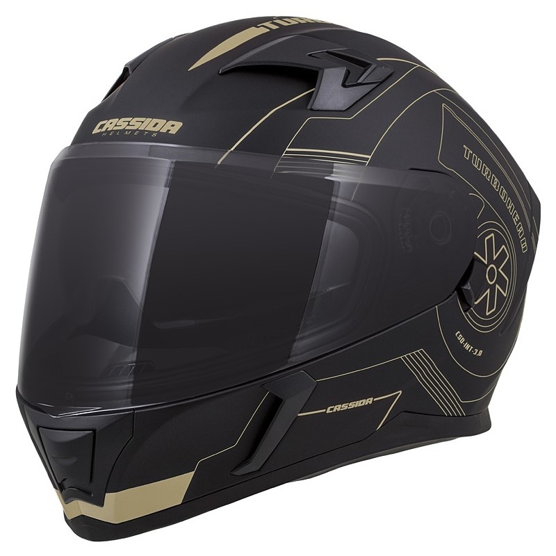 Casque Integral Cassida Integral 3.0 Turbohead noir-or