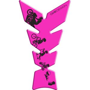 Autocollant pour réservoir de carburant - Rose fluo lunaire