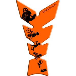 Couvercle du réservoir de carburant Print - Moon fluo orange