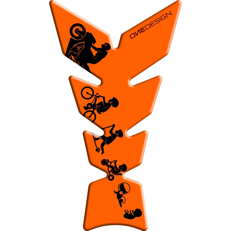 Couvercle du réservoir de carburant Print - Moon fluo orange