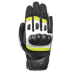 Gants moto Oxford RP-6S noir-blanc-jaune fluo