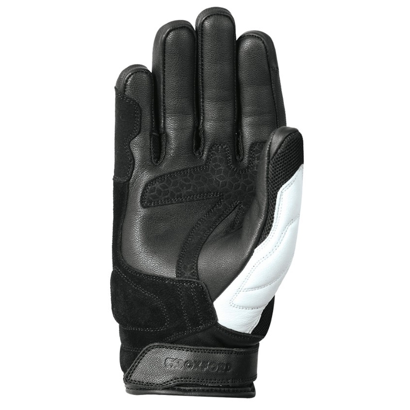 Gants moto Oxford RP-6S noir-blanc-jaune fluo