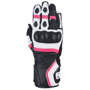 Gants de moto Oxford RP-5 2.0 pour femmes blanc-noir-rose