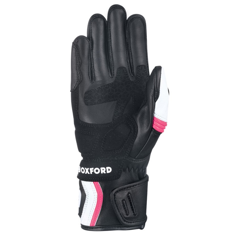 Gants de moto Oxford RP-5 2.0 pour femmes blanc-noir-rose