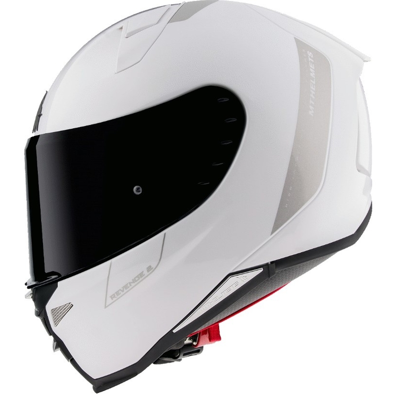 MT Revenge 2 Solid White Gloss Integral Motorcycle Helmet soldes