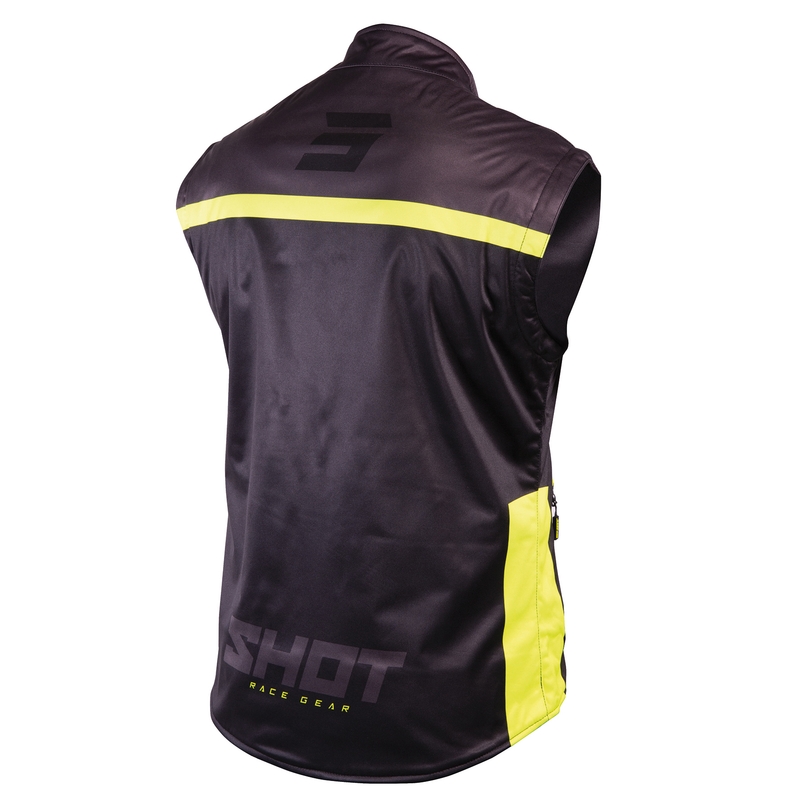 Gilet Softshell Shot Lite noir-jaune fluo soldes