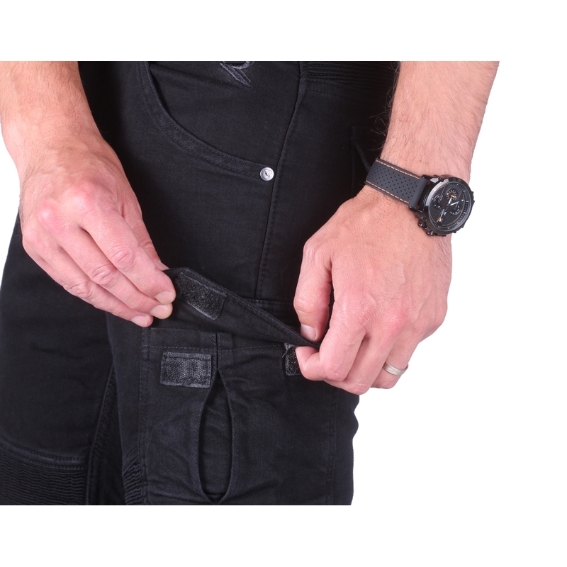 Jean de moto court Street Racer Cargo CE noir