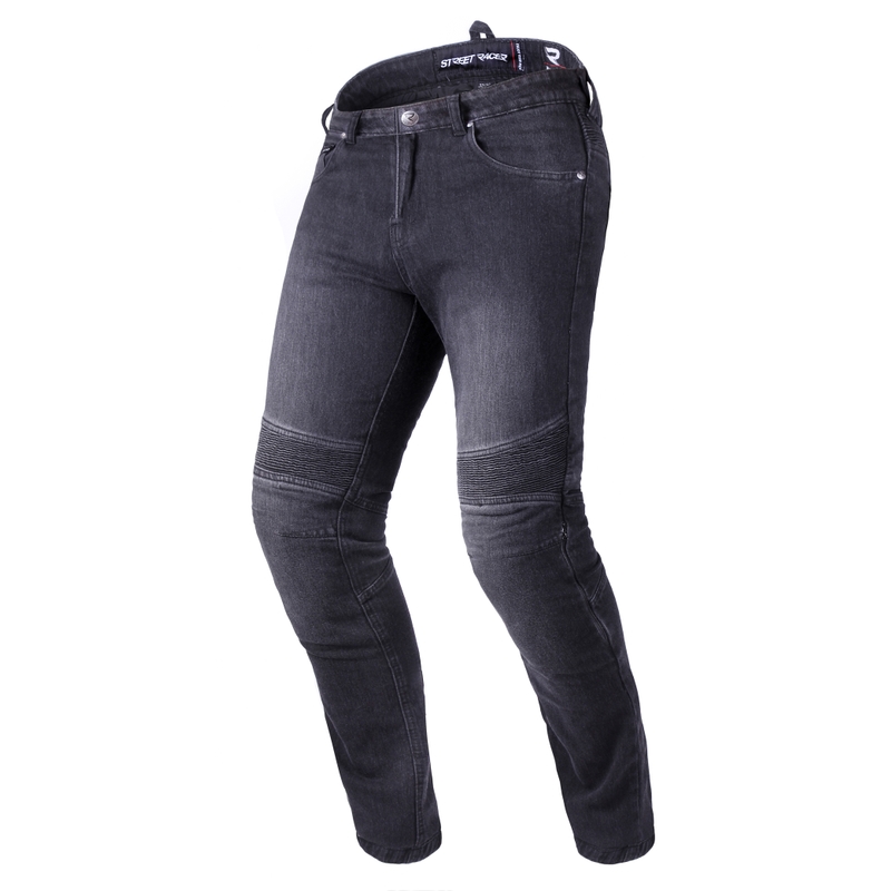 Jeans moto cropped Street Racer Warior CE Noir soldes