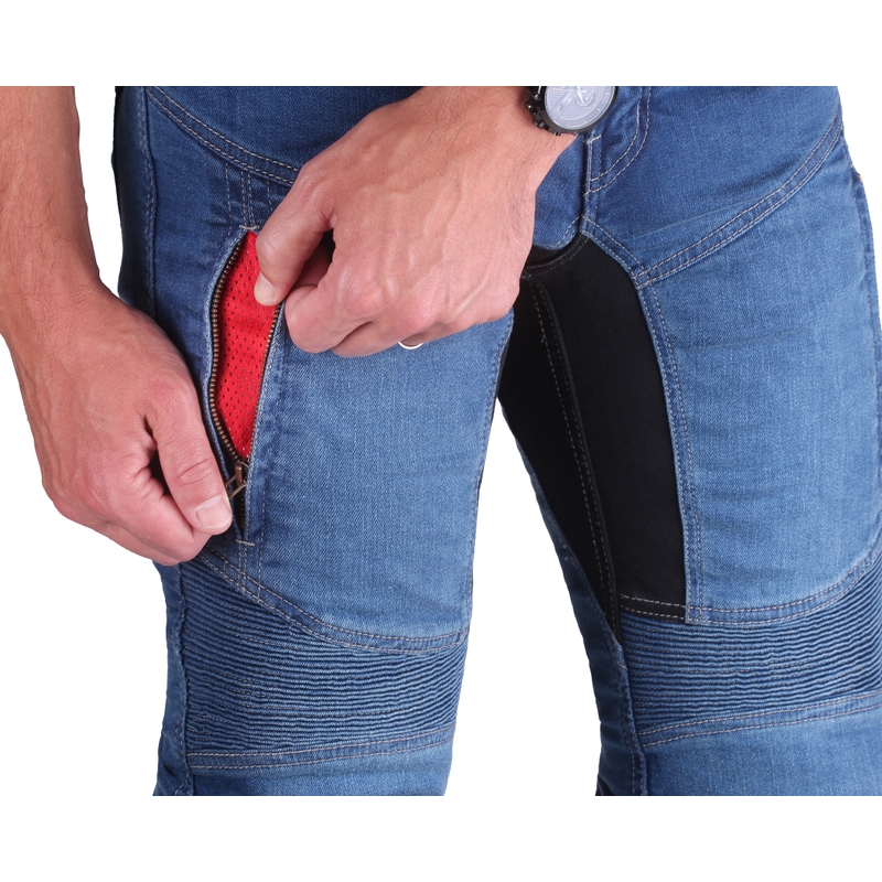 Street Racer Stretch II CE Bleu Extended Motorcycle Jeans
