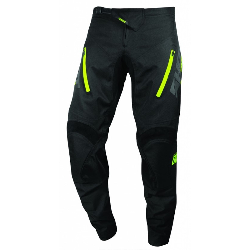 Pantalon motocross Shot Climatic noir-jaune fluo soldes