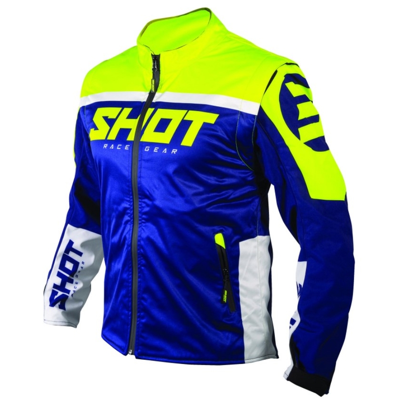 Softshellová bunda Shot Lite modro-bílo-fluo žlutá výprodej