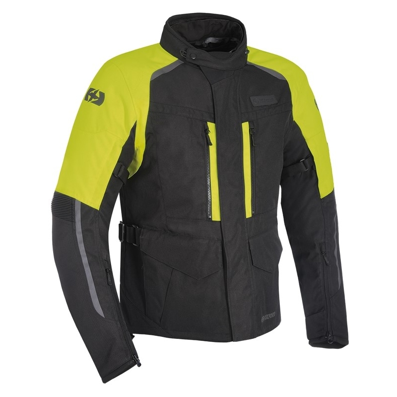 Veste de moto Oxford Advanced Continental noir-jaune fluo
