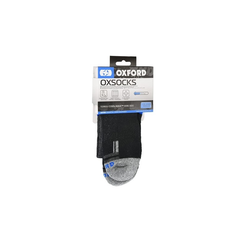 Chaussettes Oxford COOLMAX® gris-noir-bleu