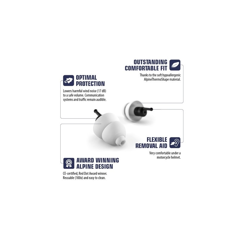Bouchons d'oreille MotoSafe ALPINE - Pro
