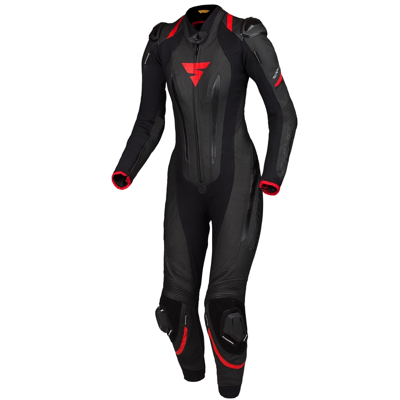 Combinaison une pièce pour femme Shima Miura RS noir et rouge