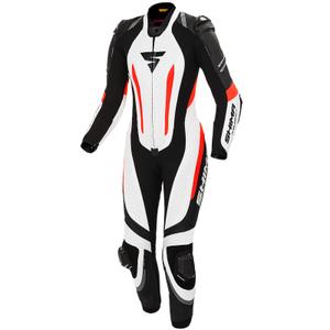 Combinaison une pièce pour femmes Shima Miura RS blanc-noir-rouge fluo