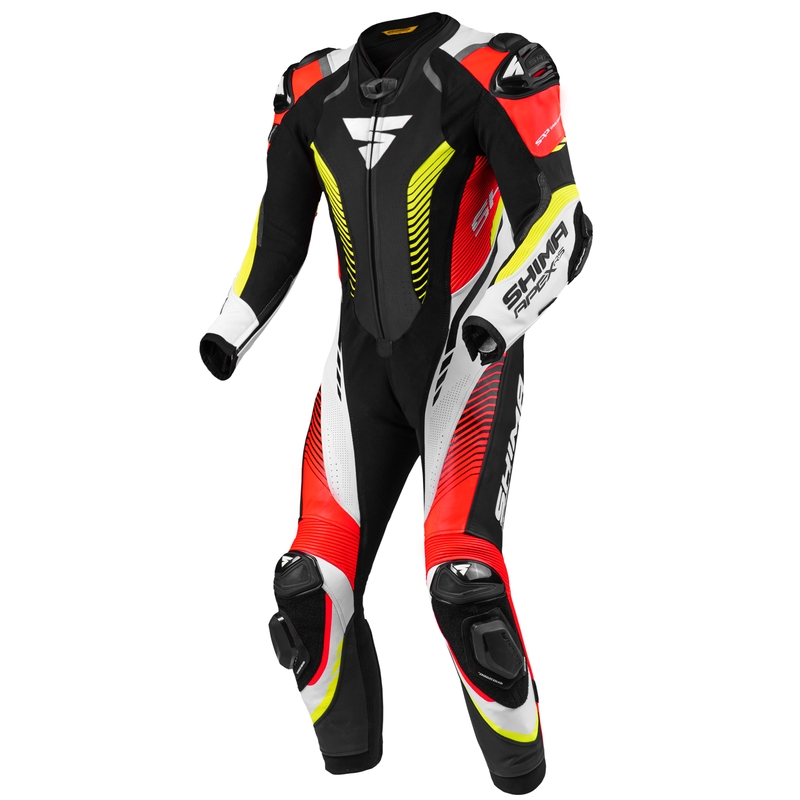 Salopette une pièce Shima Apex RS noir-blanc-rouge-jaune fluo soldes