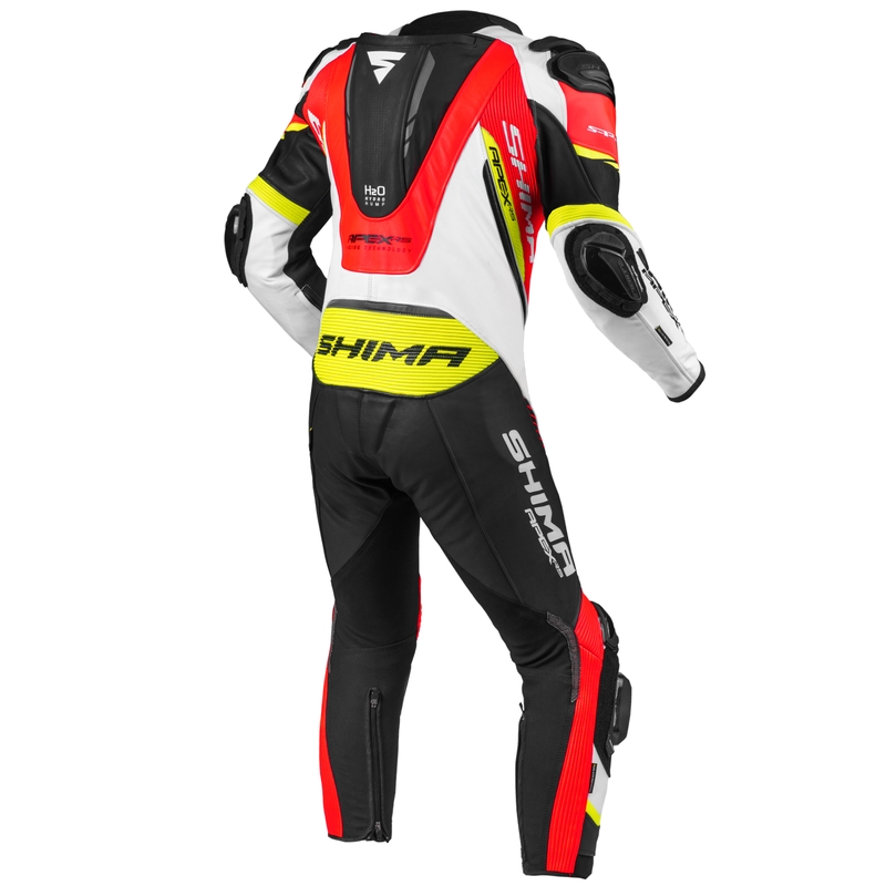 Salopette une pièce Shima Apex RS noir-blanc-rouge-jaune fluo soldes