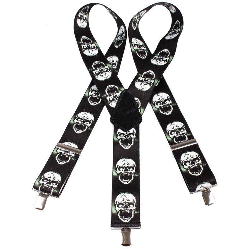 Bretelles avec motif tête de mort 12