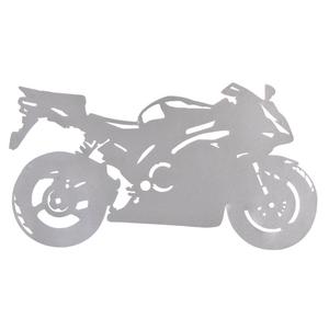 Autocollant silhouette Sport Bike argent