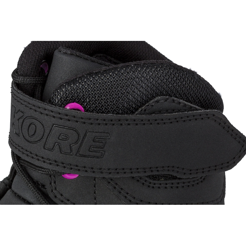 Bottes de moto Kore Velcro 2.0 pour femmes, noires et violettes