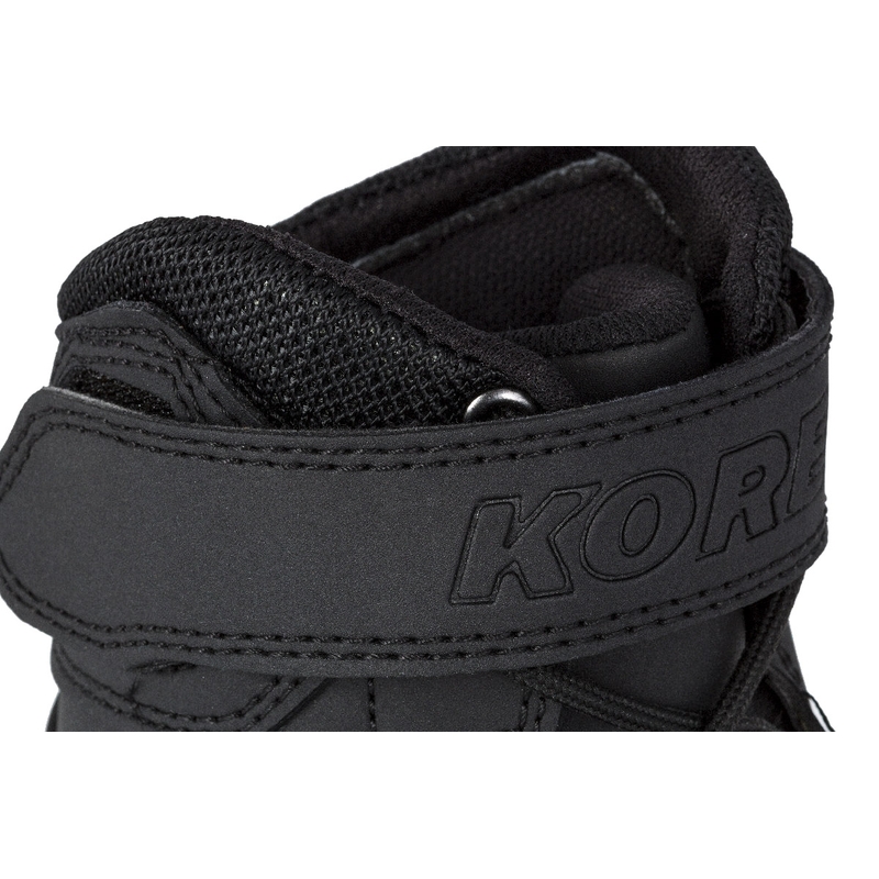 Bottes de moto Kore Velcro 2.0 pour femmes, noires et blanches