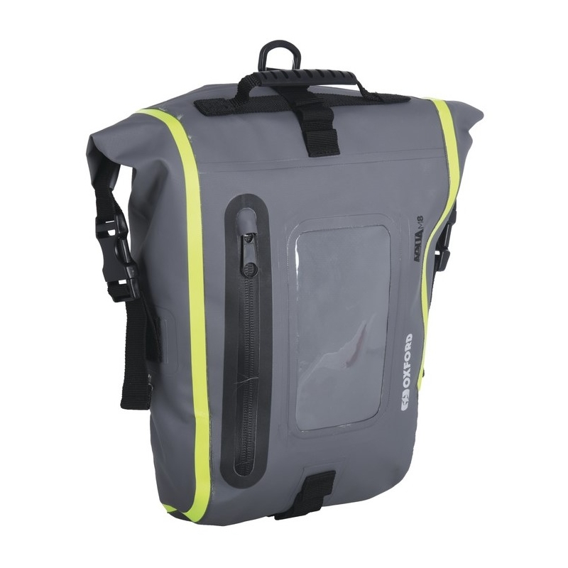 Sacoche pour moto Oxford Aqua M8 noir-gris-jaune fluo