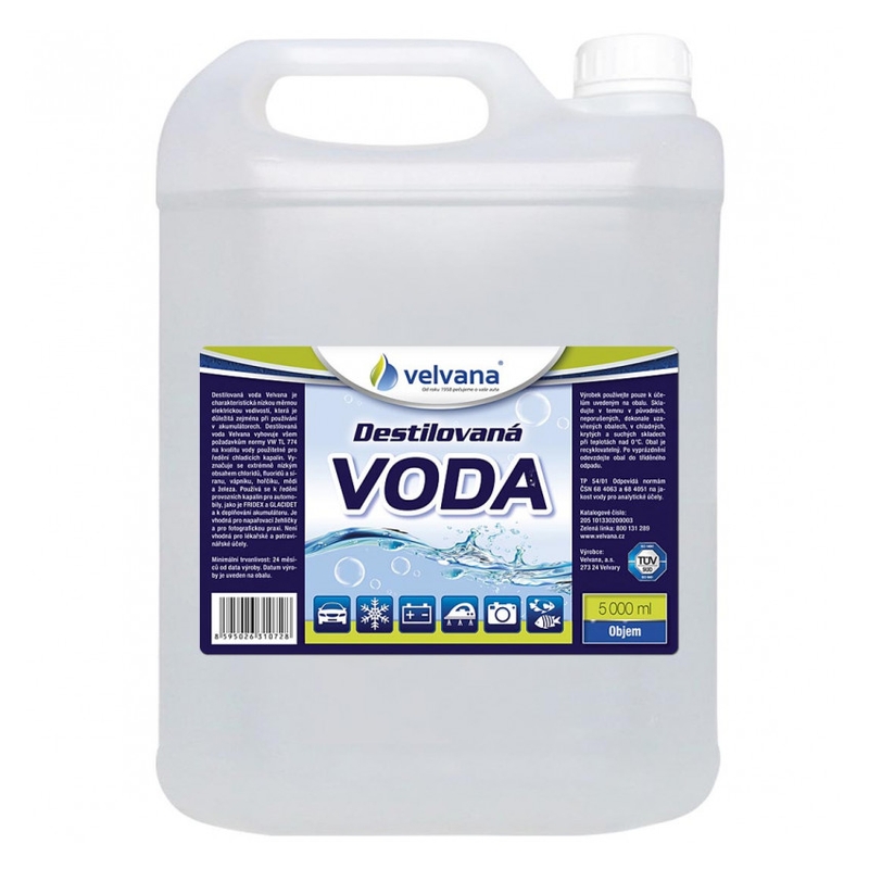 Eau distillée velvana 5 l
