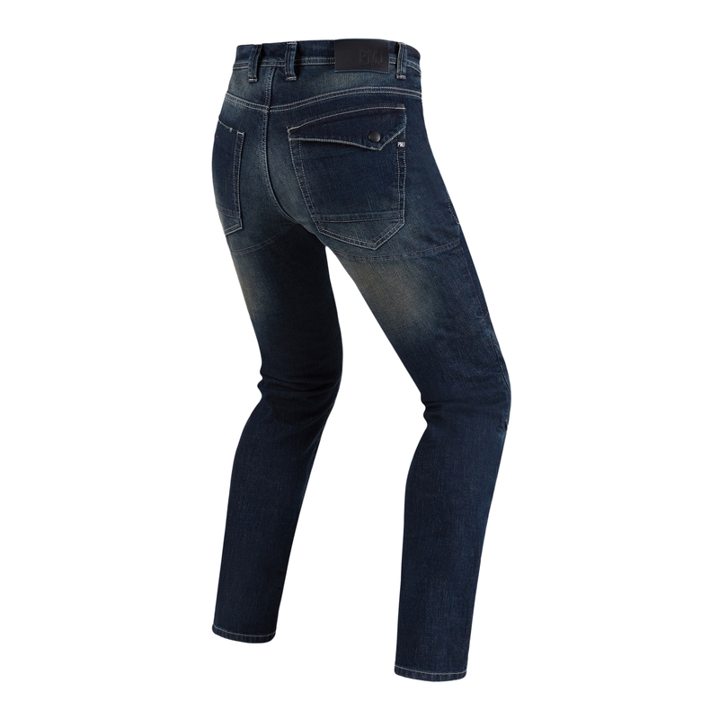 Jeans moto PMJ Vegas bleu foncé soldes