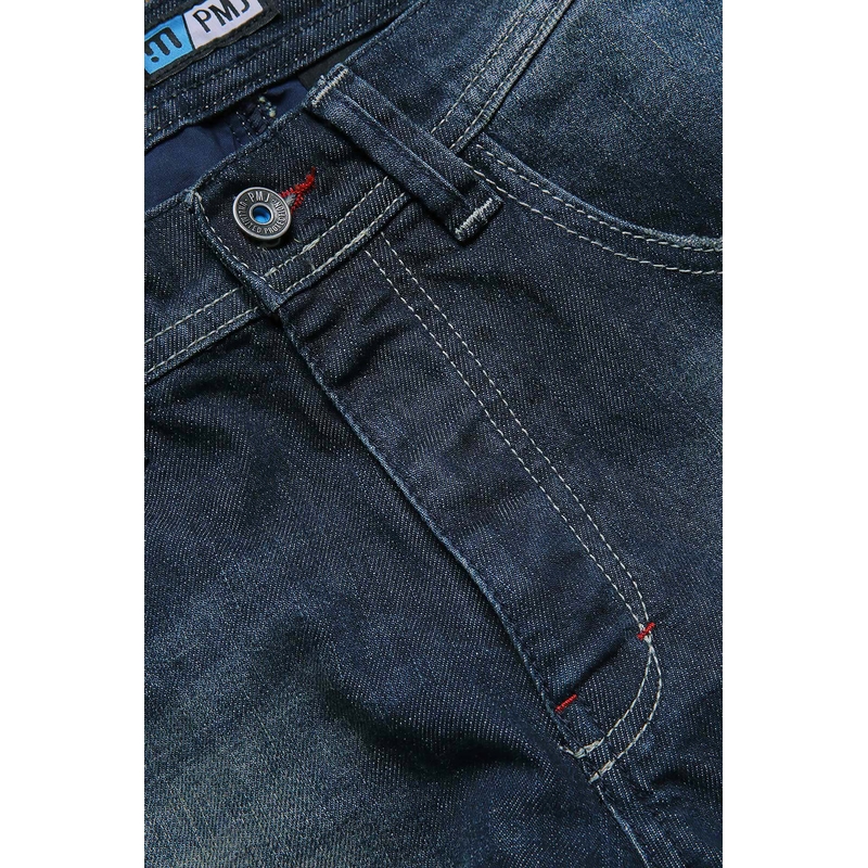 Jeans moto PMJ Vegas bleu foncé soldes
