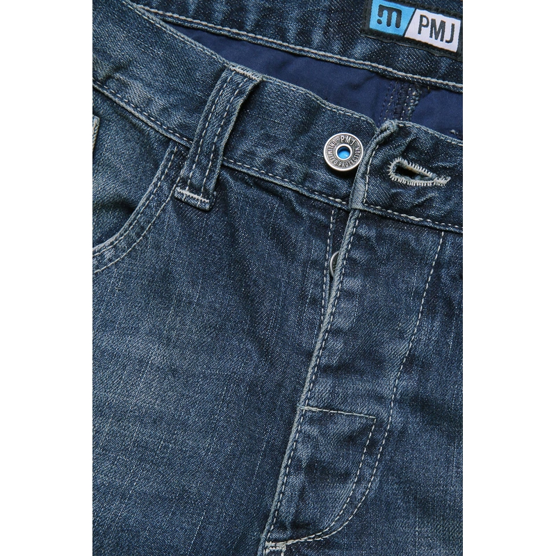 Jeans moto PMJ Dallas bleu soldes