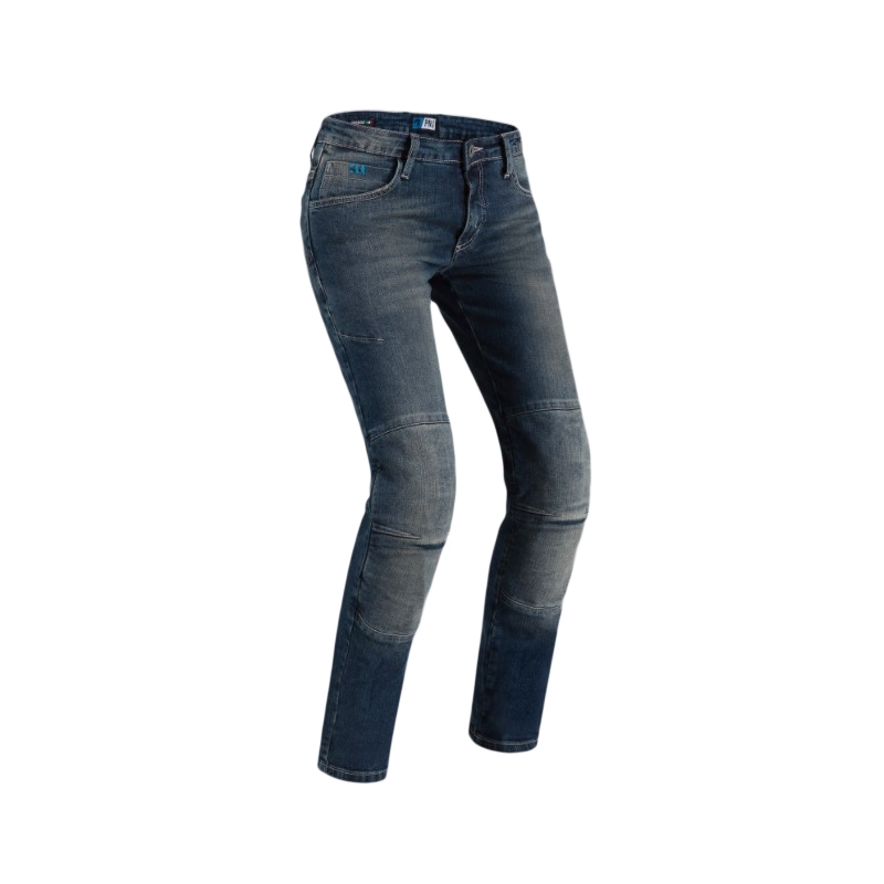 Jeans moto pour femmes PMJ Florida blue soldes