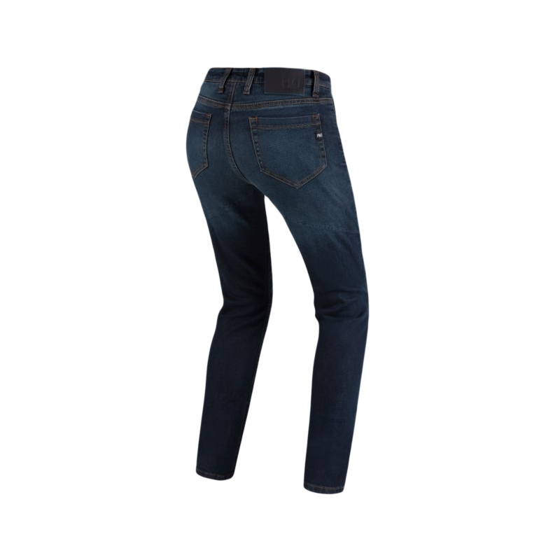 Jeans moto PMJ Caferacer Legend bleu foncé pour femmes soldes