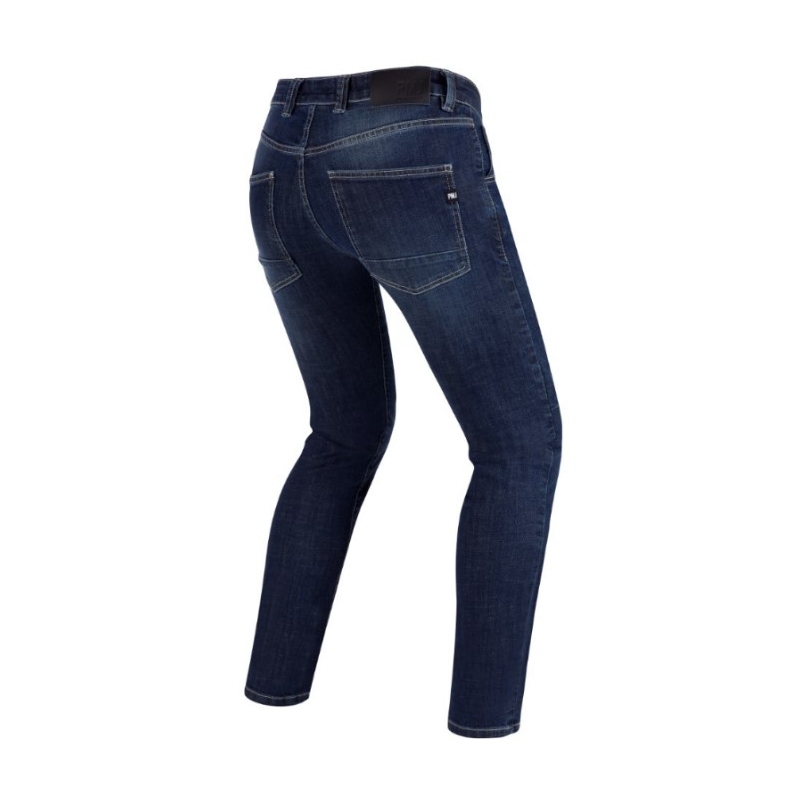 Jeans moto PMJ Rider bleu soldes