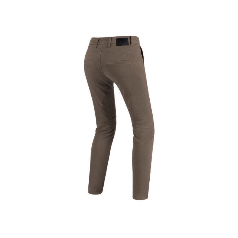 Jeans moto PMJ Santiago marron pour femme soldes