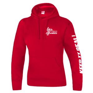 Sweat à capuche pour femmes Catch me if you can rouge soldes
