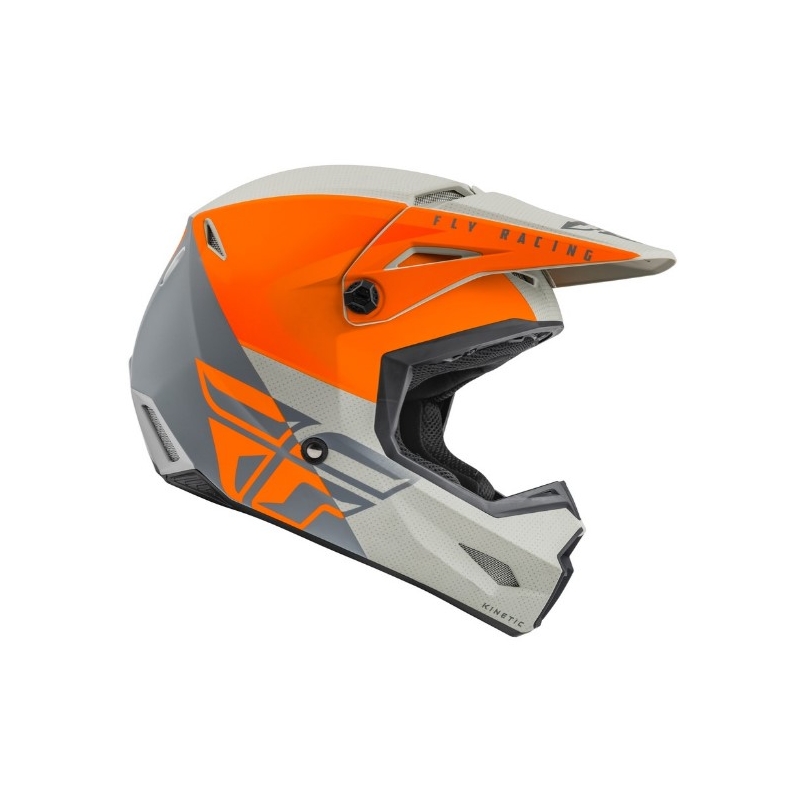 Motokrosová přilba FLY Racing Kinetic Straight oranžovo-šedá výprodej
