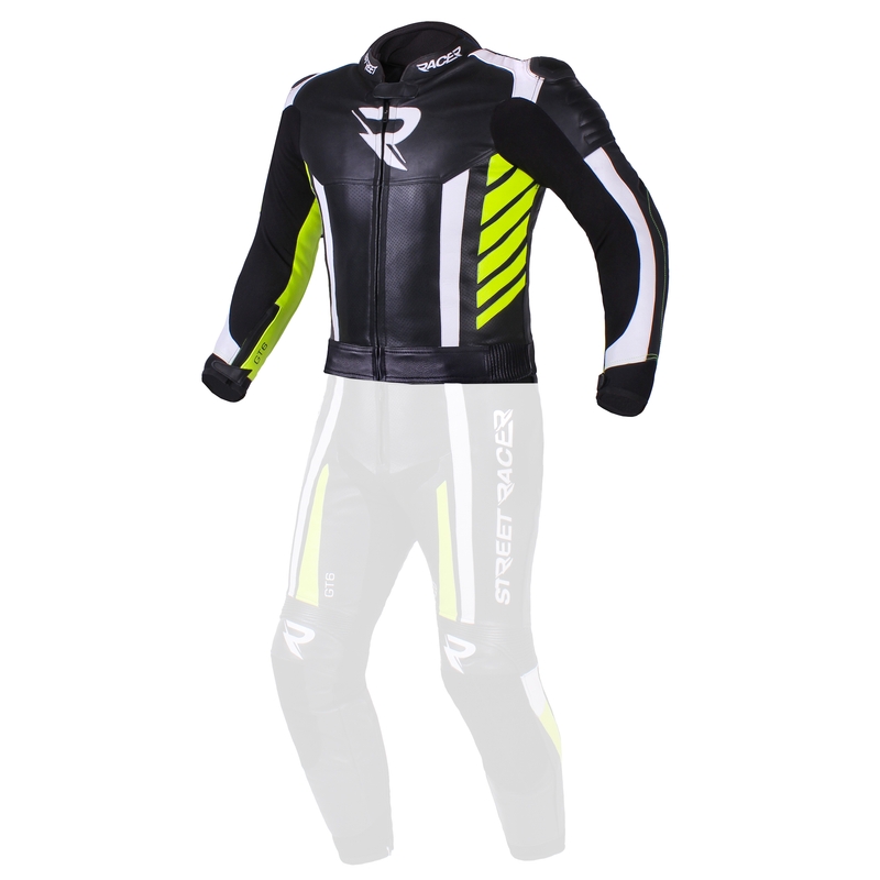 Pánská bunda Street Racer GT6 černo-bílo-fluo žlutá výprodej